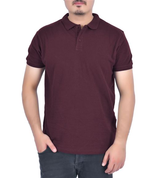 SHORT SLEEVE POLO SHIRT BURGUNDY XL